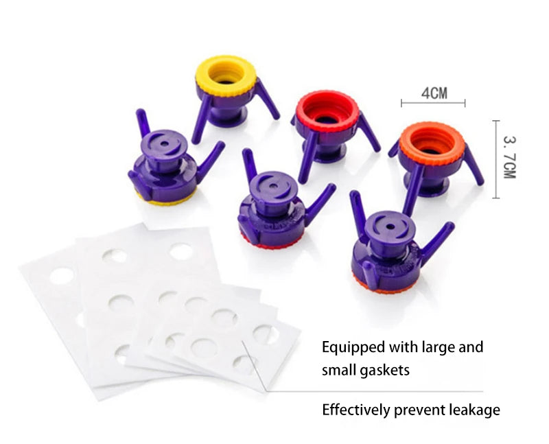 Inverted Bottle Cap 3-Pack – Leakproof Refill Caps for Kitchen & Bathroom Bottles