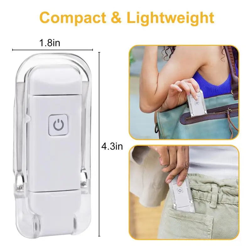 Clip Book Light — Clip-On, Rechargeable Reading Light
