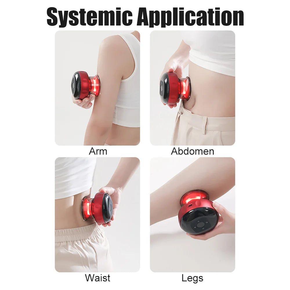 12-Gear Electric Cupping Massager with Vacuum Suction Cups