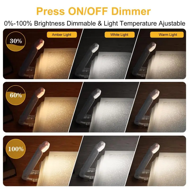 Clip Book Light — Clip-On, Rechargeable Reading Light