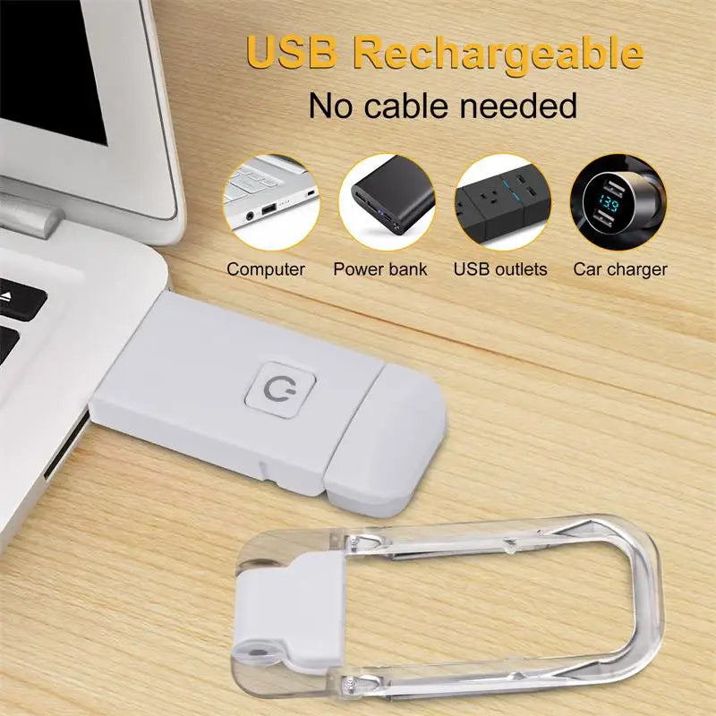 Clip Book Light — Clip-On, Rechargeable Reading Light