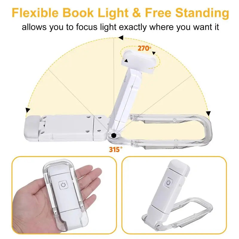 Clip Book Light — Clip-On, Rechargeable Reading Light