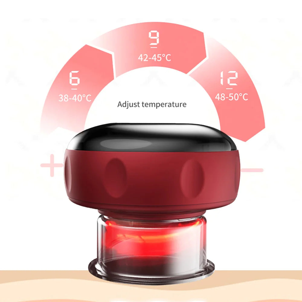 12-Gear Electric Cupping Massager with Vacuum Suction Cups