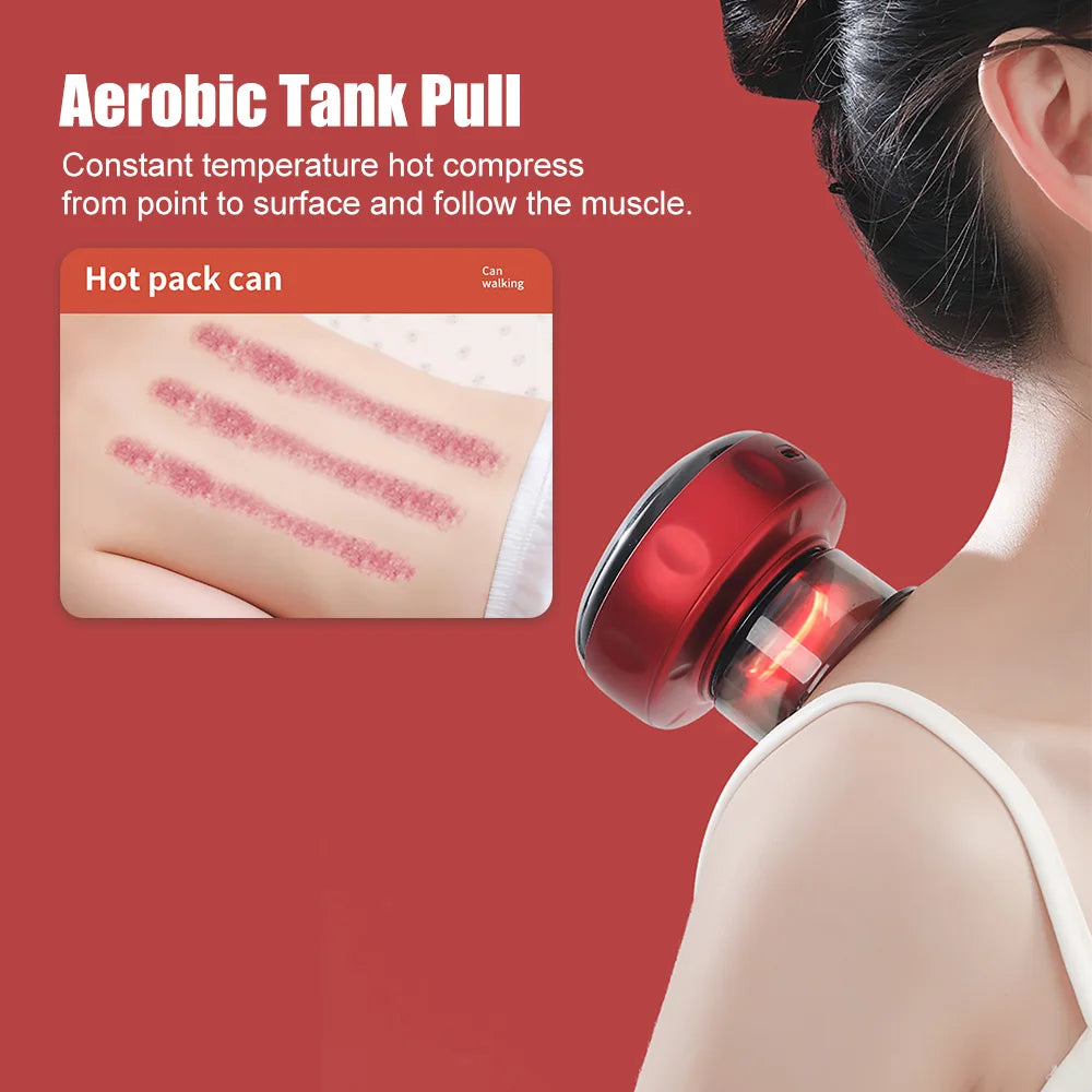 12-Gear Electric Cupping Massager with Vacuum Suction Cups