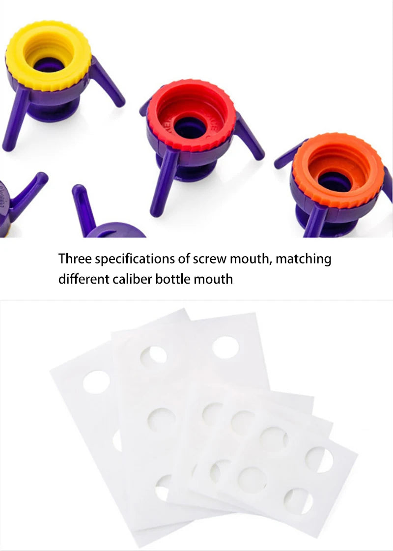Inverted Bottle Cap 3-Pack – Leakproof Refill Caps for Kitchen & Bathroom Bottles
