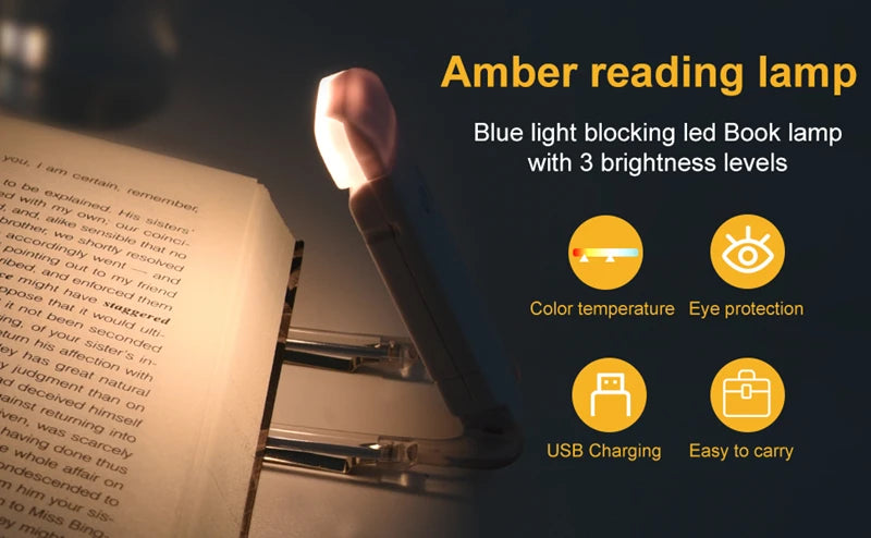 Clip Book Light — Clip-On, Rechargeable Reading Light