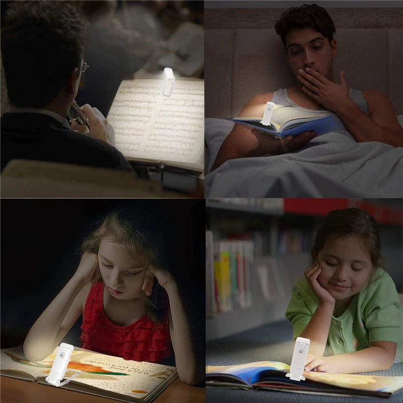 Clip Book Light — Clip-On, Rechargeable Reading Light