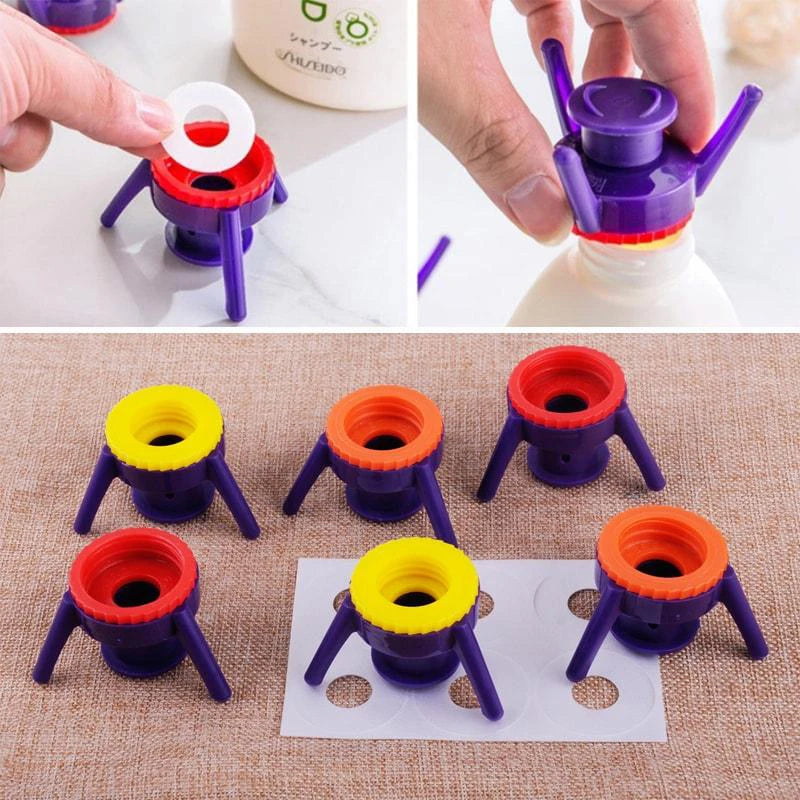 Inverted Bottle Cap 3-Pack – Leakproof Refill Caps for Kitchen & Bathroom Bottles