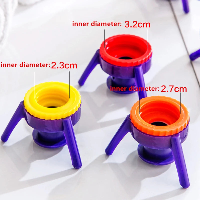 Inverted Bottle Cap 3-Pack – Leakproof Refill Caps for Kitchen & Bathroom Bottles