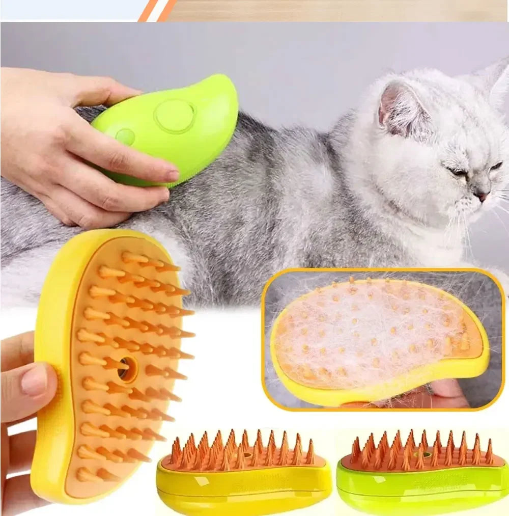 Grooming & Cleaning 3-in-1 Steam Brush for Pets