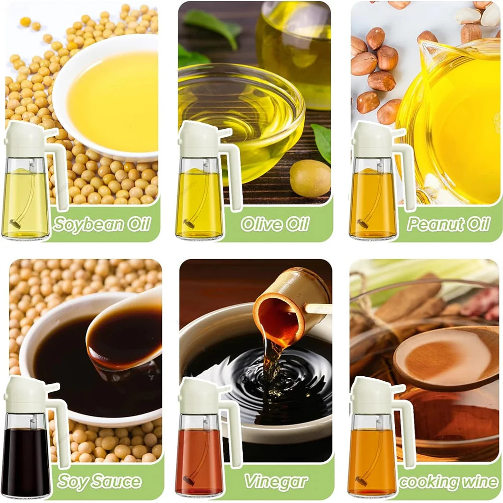 2-in-1 Oil Sprayer & Pourer Bottle