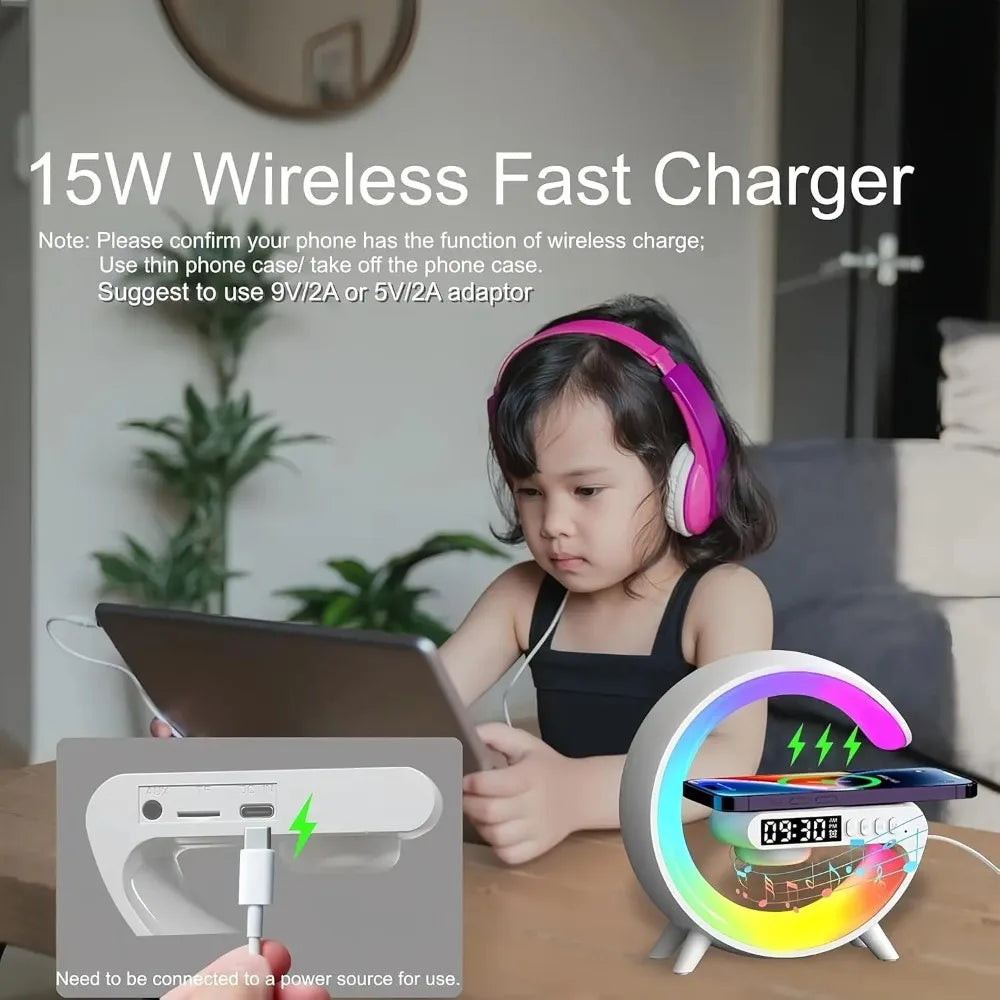 Multifunction 4-in-1 Wireless Charging Lamp
