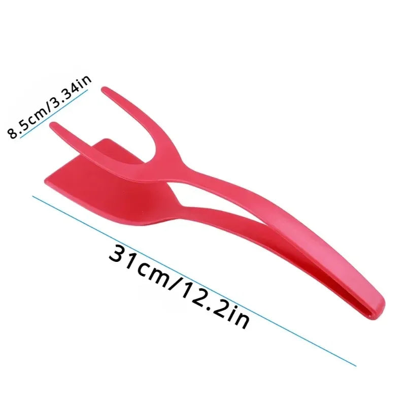 2-in-1 Spatula & Tongs | Silicone, Non-Stick Safe