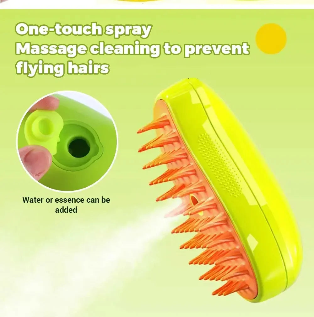 Grooming & Cleaning 3-in-1 Steam Brush for Pets