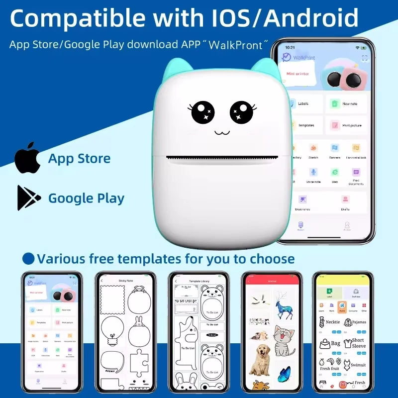 Mini Portable Thermal Printer for Android/iOS