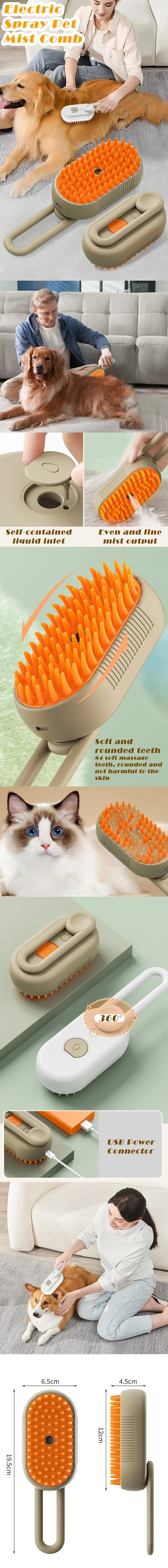 3-in-1 Steam Brush for Pets
