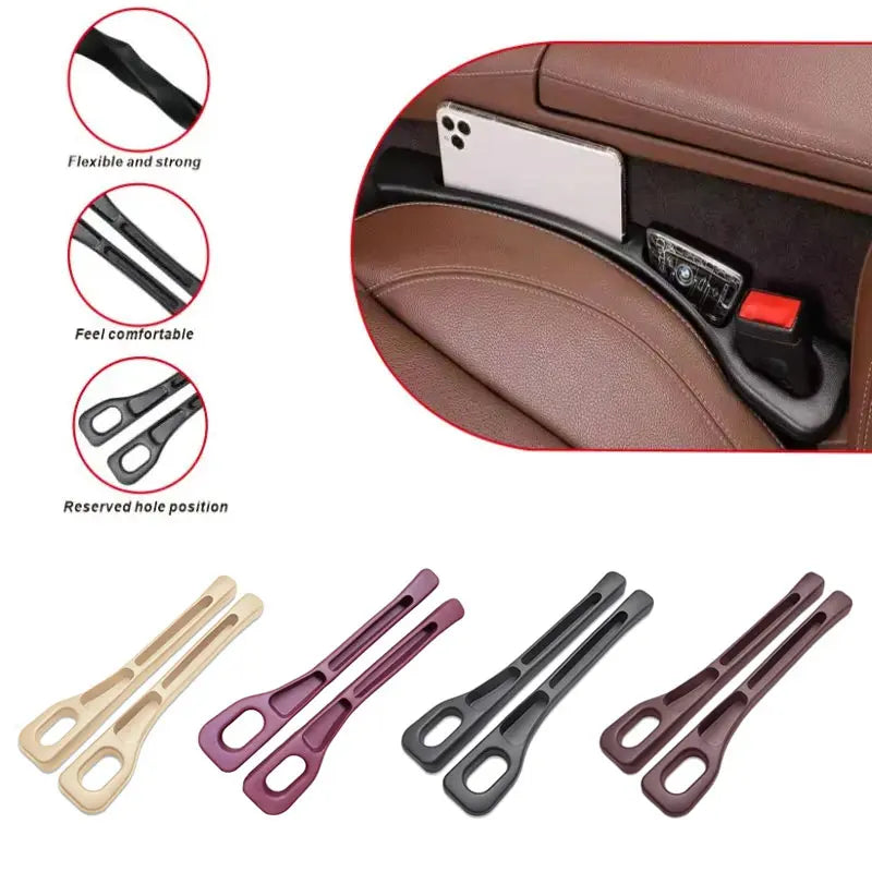 2-Piece Universal Car Seat Gap Filler Organizer