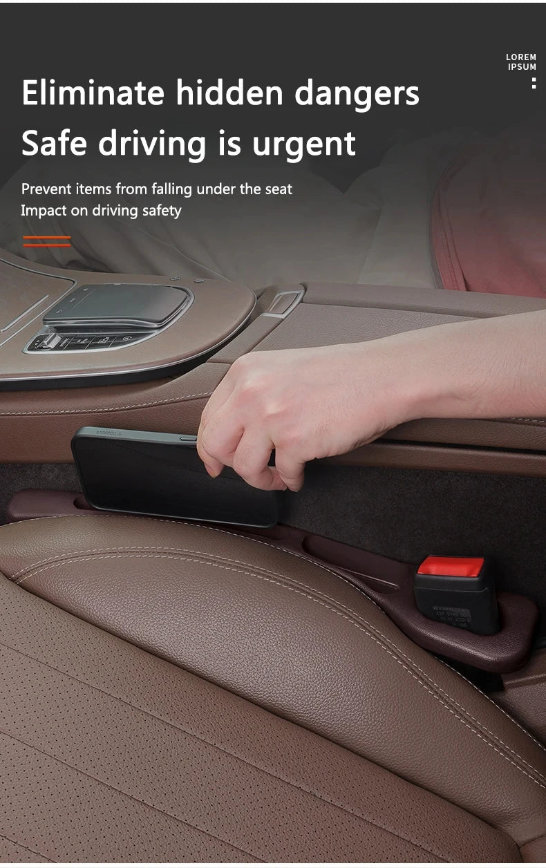 2-Piece Universal Car Seat Gap Filler Organizer