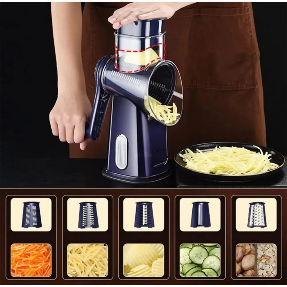 5-in-1 Rotary Kitchen Slicer