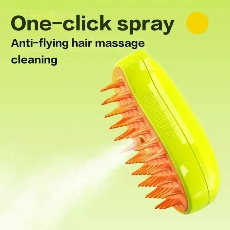 Grooming & Cleaning 3-in-1 Steam Brush for Pets