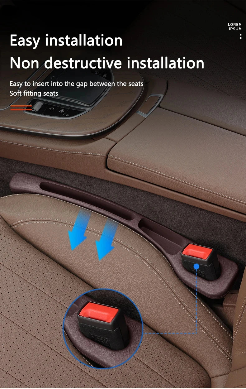 2-Piece Universal Car Seat Gap Filler Organizer