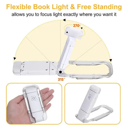 Clip Book Light — Clip-On, Rechargeable Reading Light