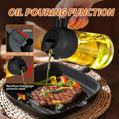 2-in-1 Oil Sprayer & Pourer Bottle