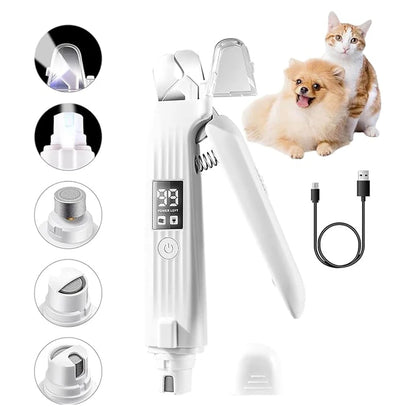 2-in-1 Pet Nail Clipper & Grinder with LED Light