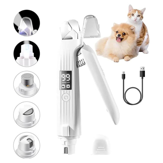 2-in-1 Pet Nail Clipper & Grinder with LED Light