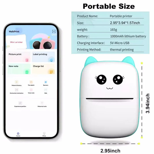 Mini Portable Thermal Printer for Android/iOS