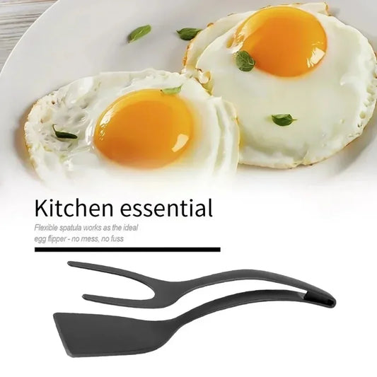 2-in-1 Spatula & Tongs | Silicone, Non-Stick Safe