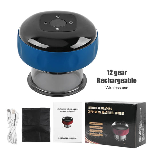 12-Gear Electric Cupping Massager with Vacuum Suction Cups