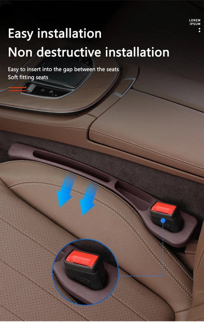 2-Piece Universal Car Seat Gap Filler Organizer